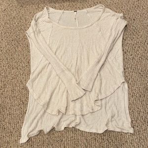 Free people high low sweater cream